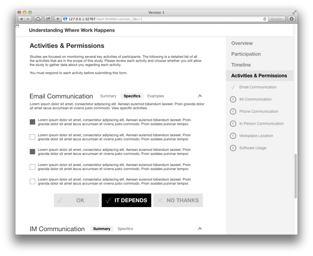 Study Overview - Activity Permission